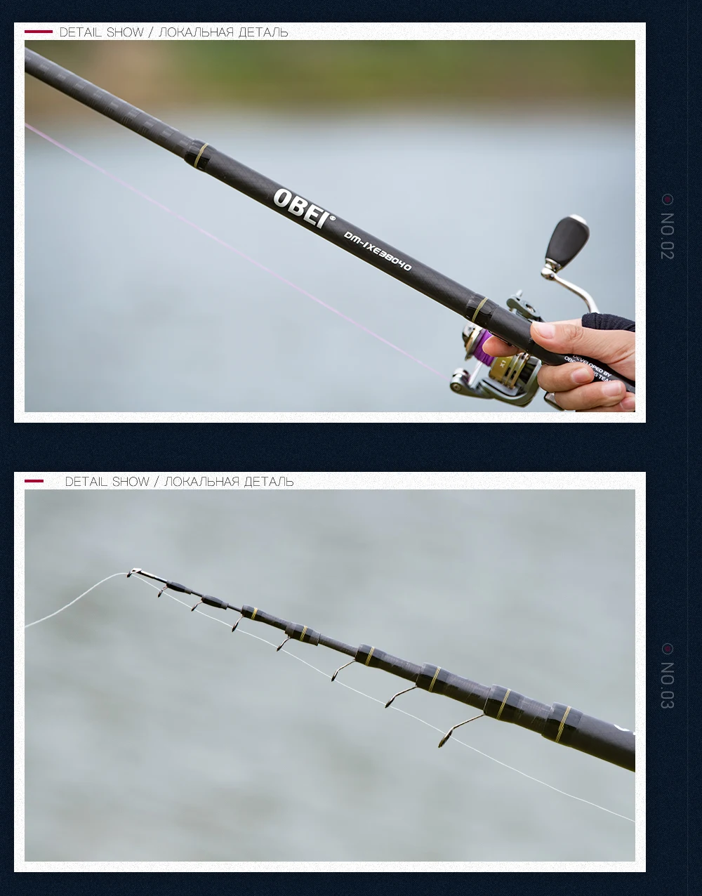 Vara de Pesca Telescópica de Alto Bolonhesa Carbono Bolo Flutuador Viagem Portátil Ultra Leve 3.8m 4.5m 5.2m 10-40g Obei Frete Grátis 6 High Quality Esporte e Lazer