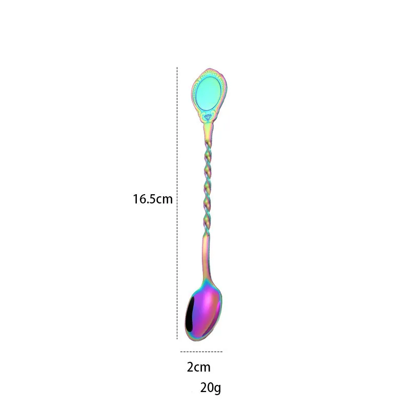 Iced tea cocktail dtirring spoon creative  spiral coffee spoon bar mixing spoon long handle spoon 11