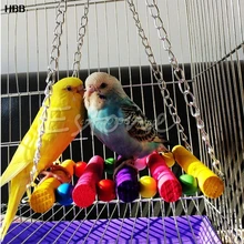 Pet Bird Parrot Toys Parakeet Budgie Cockatiel Cage Hammock Swing Toy Hanging Chew Toys For Birds#T025#