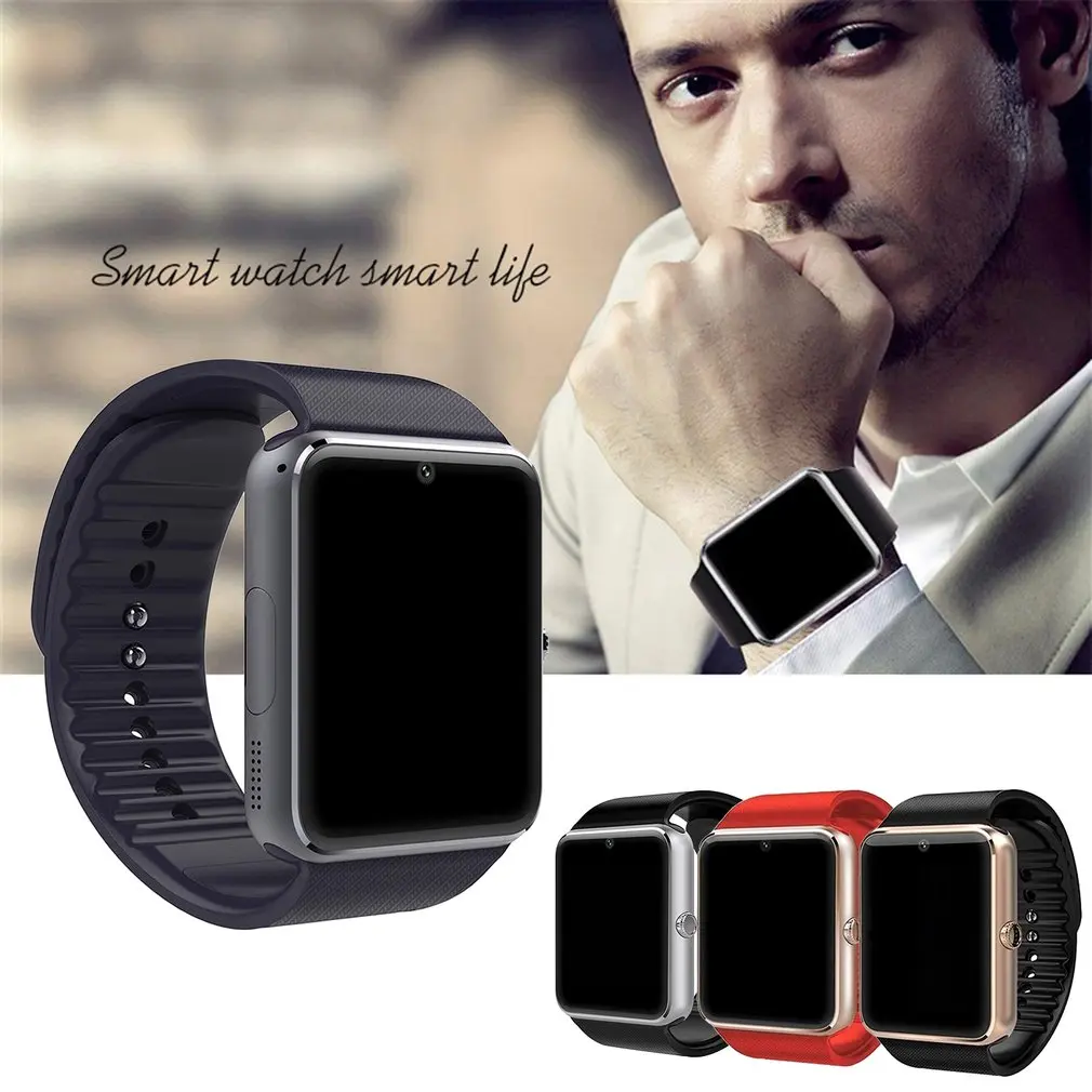 GT08 Bluetooth Смарт-часы с сенсорным экраном большая батарея поддержка TF sim-карты