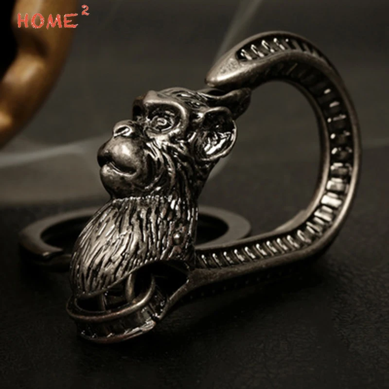 

Car Styling High-end Keychain Retro Monkey Keyring Key Holder for Mitsubishi Jaguar Infiniti BMW Buick Cadillac Alfa Romeo Volvo