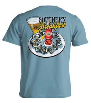 

New Fashion Brand Street Hip Hop Fitness Live Oak Southern Breakfast T-Shirthomme Tee