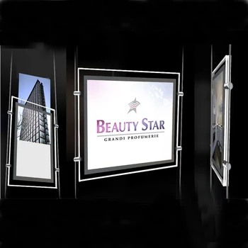 

(2unit/Column) A4 Double Sided Real Estate Agent LED light Panel,LED Landscape Displays for Agent,Hotel,Retail Store
