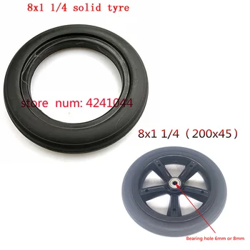 

Free shipping 8 inch wheels 8x1 1/4 electric scooter solid tire 8*1 1/4 solid tire 200*45 non inflation solid tire 20x45 wheel