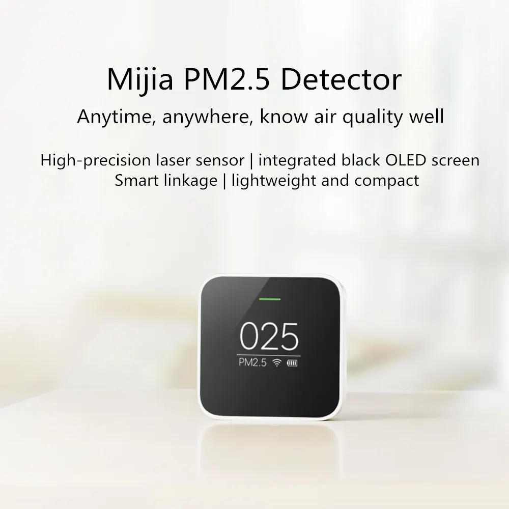  Original New Xiaomi Smart PM2.5 Detector Sensor Air Quality Formaldehyde Monitor OLED Tester Blueto