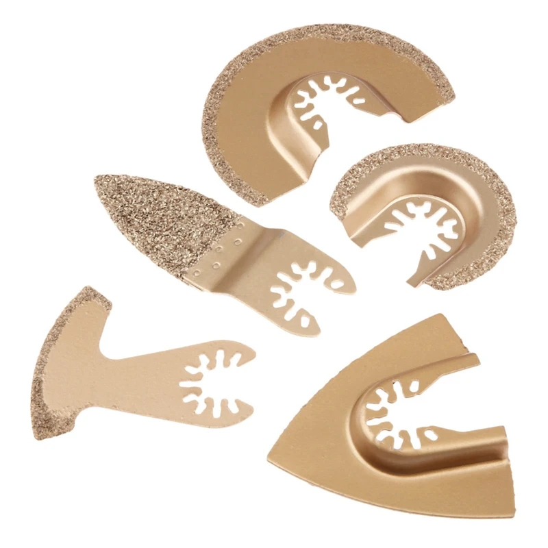 

5Pcs/Set Diamond Carbide Oscillating Multi Tool Saw Blade For Fein Bosch Multimaster Renovator Power Tools Metal Cutting