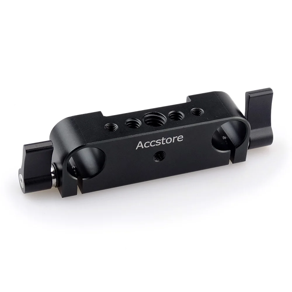 ACCSTORE Railblock Rod Clamp для 15 мм рельсовая система поддержки стержней DSLR камера плечевой рельсовый Риг(60 мм разнесенный)-221