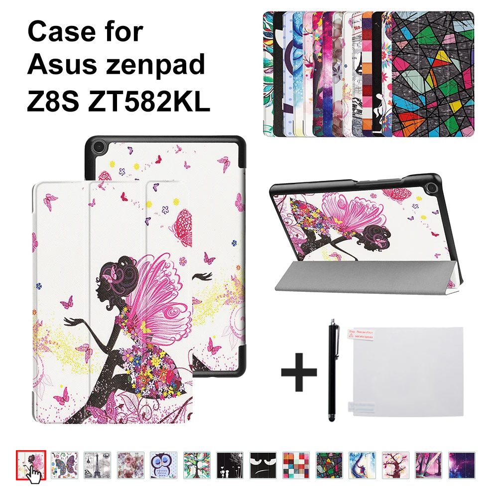 

Magnetic Case For Asus Zenpad Z8S ZT582 ZT582KL 8" 8.0 tablet Flip Case Smart Cover PU Leather Skin Shell + gift