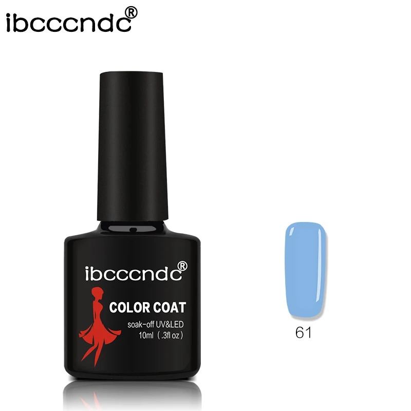 Ibcccndc брендовый гель для дизайна ногтей для женщин, долговечный, быстросохнущий, 10 мл, пигмент, цвет телесного вина, красный, белый, синий, УФ светодиодный Гель-лак - Цвет: 61