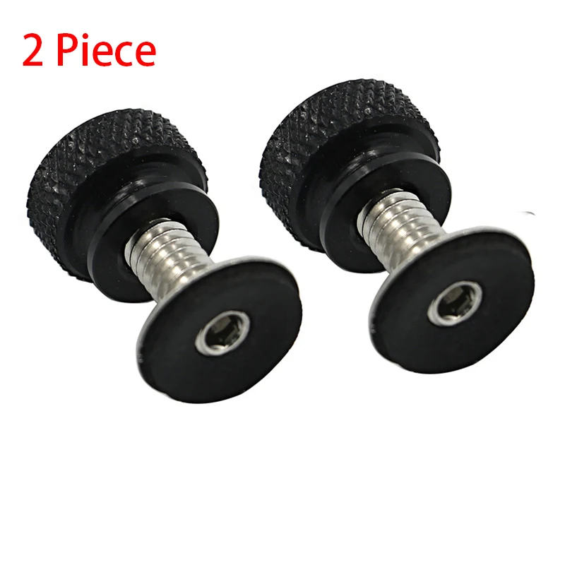 2) Motorcycle CNC Aluminium 1/4" 20 Thread Seat Bolt saddle Screw NUT For 96-07 Harley Street Glide Road Glide Ultra Glide - Название цвета: Черный