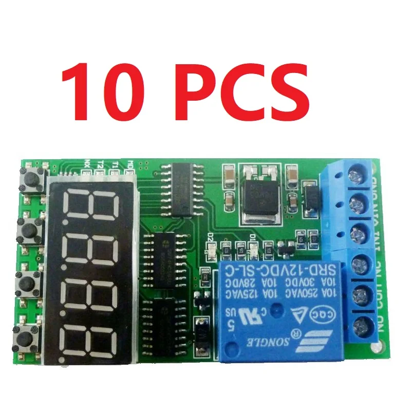 10 PCS IO22C01_12V*10 DC 12V High-Trigger Multifunction Self-lock Relay PLC Cycle Timer Module Delay Time Switch | Обустройство дома