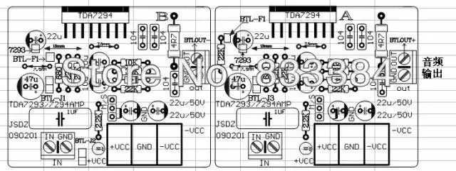 TDA7294 60 Вт+ 60 Вт Двухканальный аудио усилитель мощности комплект для DIY 2 шт PCB Kit