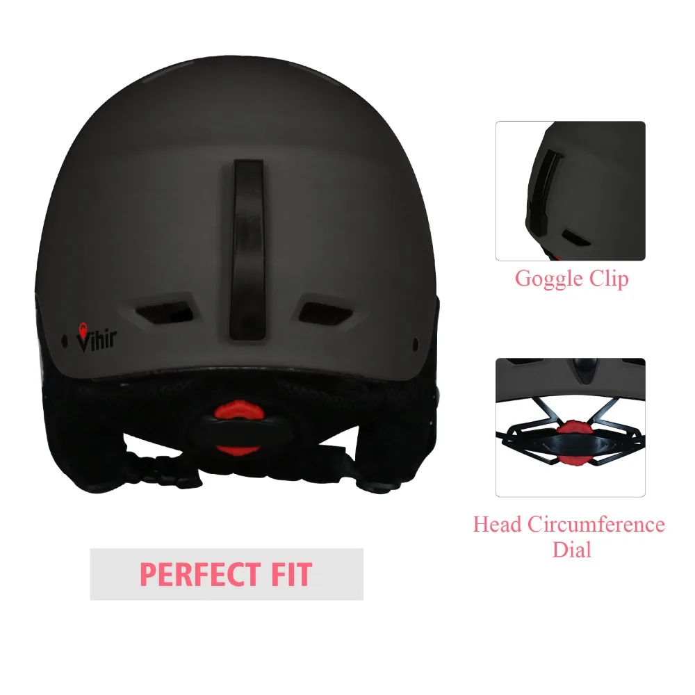 Goedkoop Vihir Verstelbare Dial Professionele Outdoor Sport Skateboard Schaatsen Helm Integraal gegoten Ski Helm Voor Volwassen En Kinderen