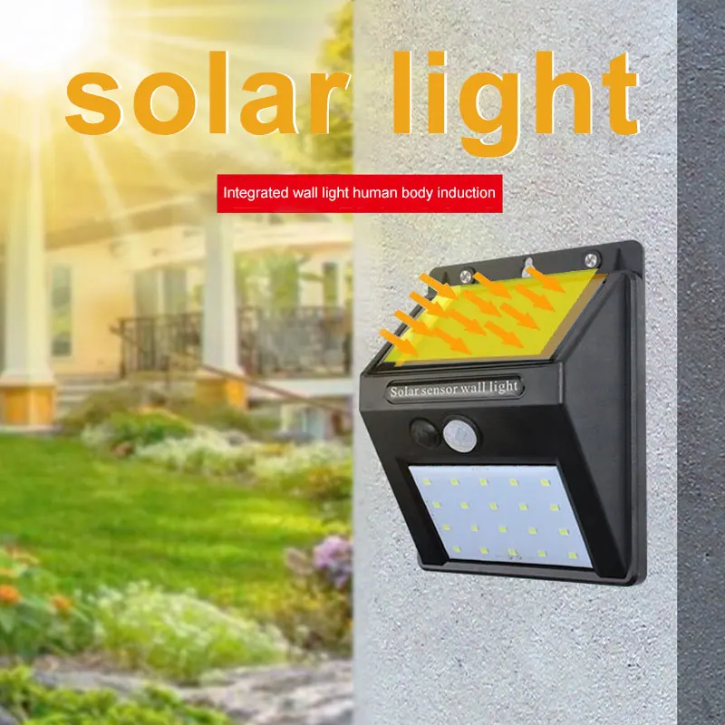 

8/20/30 LEDs Solar Light PIR Motion Sensor Yard Outdoor Lighting Eco-Friendly Energy Saving IP65 Garden Lamp Durable