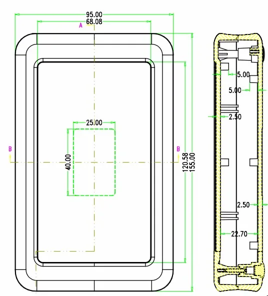 szomk handheld enclosure outlet box plastic box for electronics project plastic project enclosure housing   (14)
