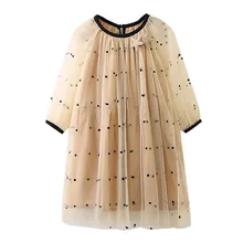 TELOTUNY платья для девочек тюлевые вечерние платья-пачки принцессы в горошек на свадьбу Повседневная летняя одежда для малышей 19L0429