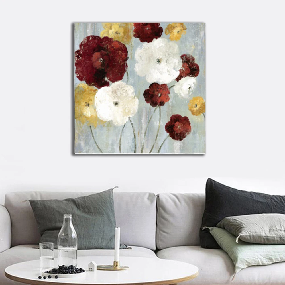 

Laeacco Canvas Calligraphy Painting Abstract Watercolor Floral Poster and Print Nordic Home Decor Kitchen Dining Room Decoration