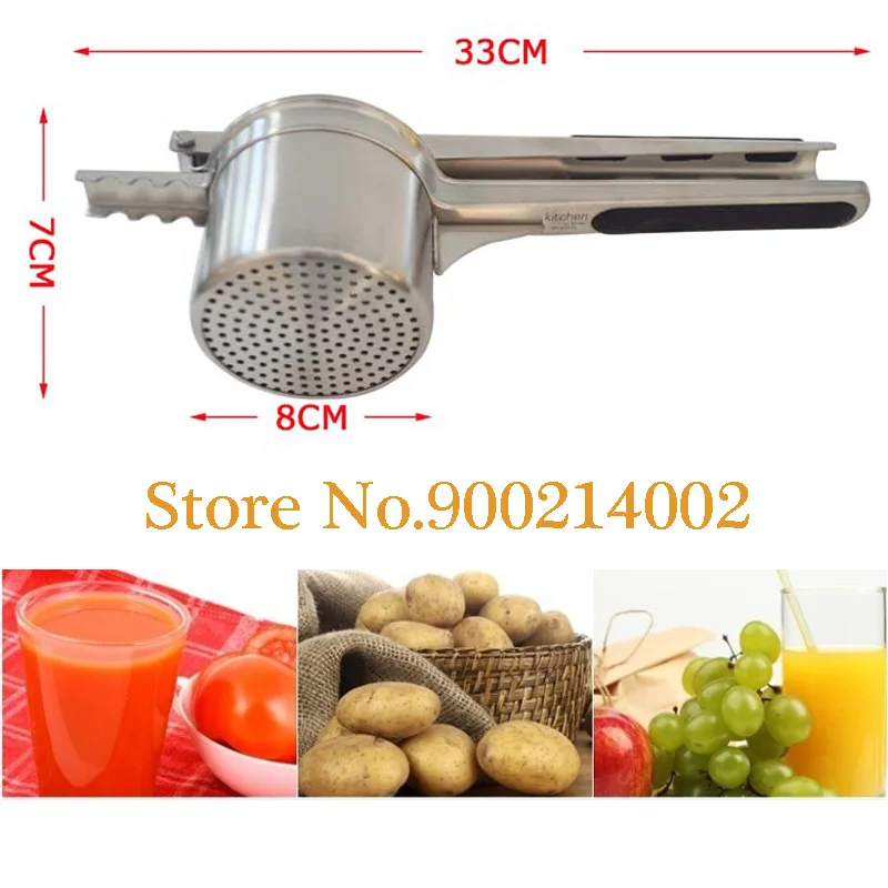 Stainless Steel Kitchen Tools Potato Ricer Puree Garlic Presser Mashers