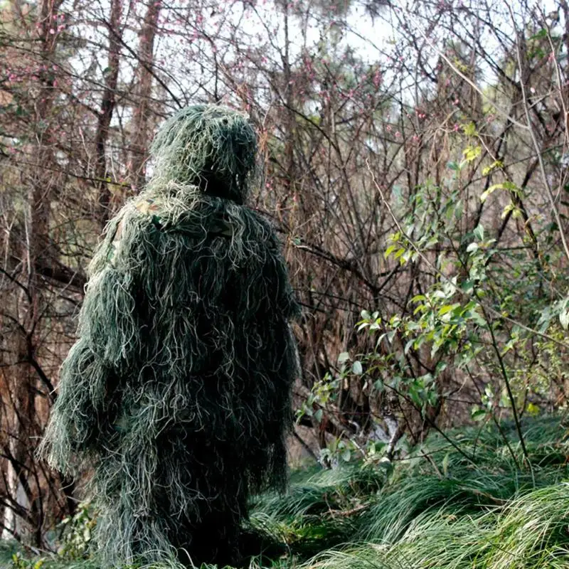 3D лист камуфляж Ghillie костюм на открытом воздухе Охота птичий наблюдение фотографирование Одежда дышащая джунгли одежда для охотника