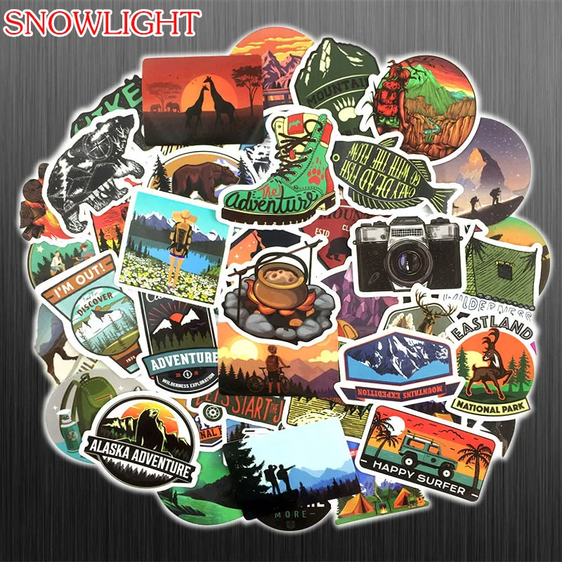10/30/50 pcs/pack Adventure Travel Stickers Popular JDM Sticker Laptop Guitar Motocycle Luggage Skateboard Doodle Toy sticker