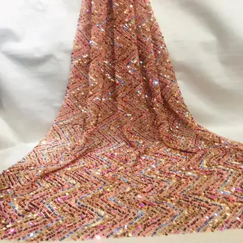 

2019 Latest African Tulle Lace With Sequins Net Embroidery For Wedding High Quality Nigerian Mesh Lace Fabrics 5Yards/Lot A2148