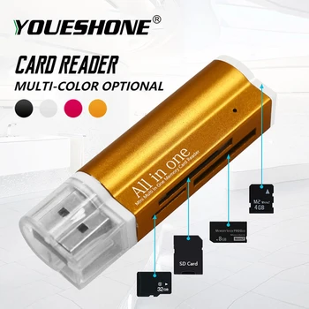 

Multi in 1 Memory SD Card Reader for Memory Stick Pro Duo Micro SD,TF,M2,MMC,SDHC MS card reader A variety of colors