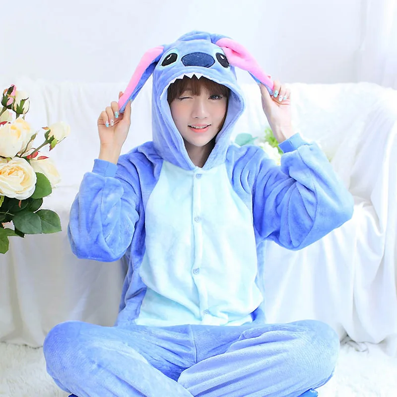 

Pink Unicorn Pajamas Sets Flannel Cute Animal Pajamas set Women Winter Flannel Nightie Cosplay Pyjamas Sleepwear Onesies Costume