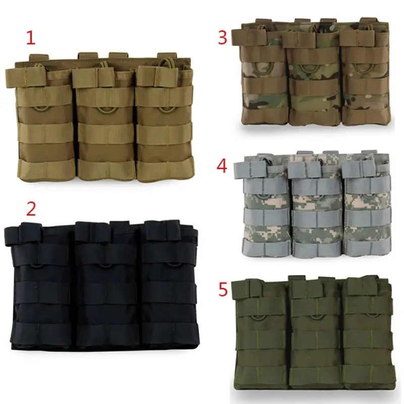 Тактический MOLLE тройной Открытый Топ подсумок быстро AK AR M4 FAMAS Mag Pouch 1000D нейлоновый военный пейнтбольное оборудование