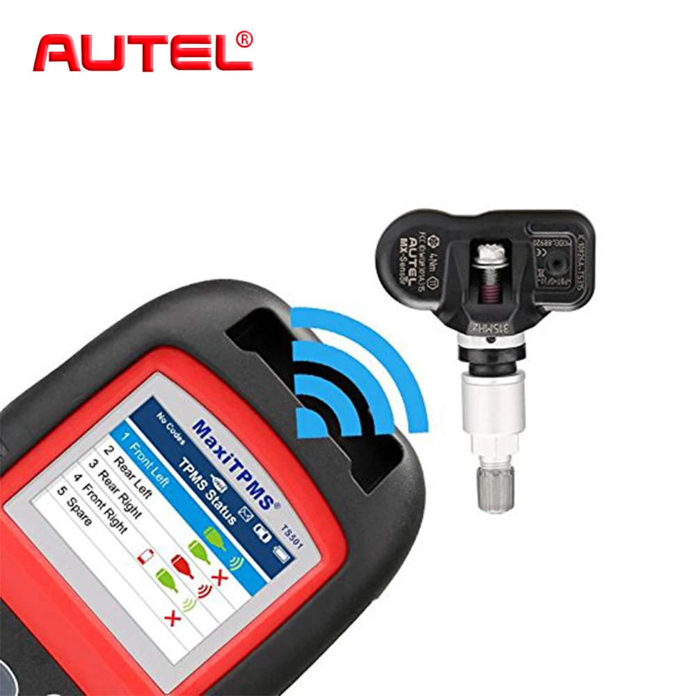 Autel MaxiTPMS TS501 315/433 МГц TPMS инструмент программирования активировать датчики TPMS считывает/очищает коды Системы TPMS OBD2 сканер