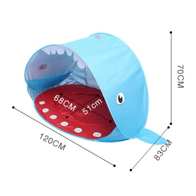 Прекрасный в форме Кита Пляжная палатка Дети Лето Защита от ультрафиолета защита от дождя укрытие для детских игр Пляжная палатка открытый