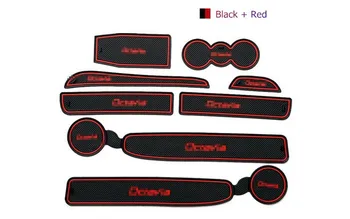 

For Skoda Octavia 2007-2014 Car Mat/Pad Gate Slot Rubber Non-Slip Car Accessories DM-117 Free Shipping 3Colors 8PCS