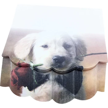 

4A 3D Shape Printed Sticky Notes,Kawaii Cute Sticky Notes,Printed With The Pyrenean MountaIn Dog,3.35 x 3.75 Inches,4A 8074
