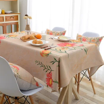 

WLIARLEO Wedding Tablecloth Pastoral Linen Christmas Table Cover for Dining,Party Rectangle manteles para mesa 140x140,140x200cm