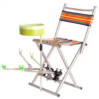 Fishing Chair Multifunctional folding portable fishing chair fishing stool pull bait plate gear fishing supplies
