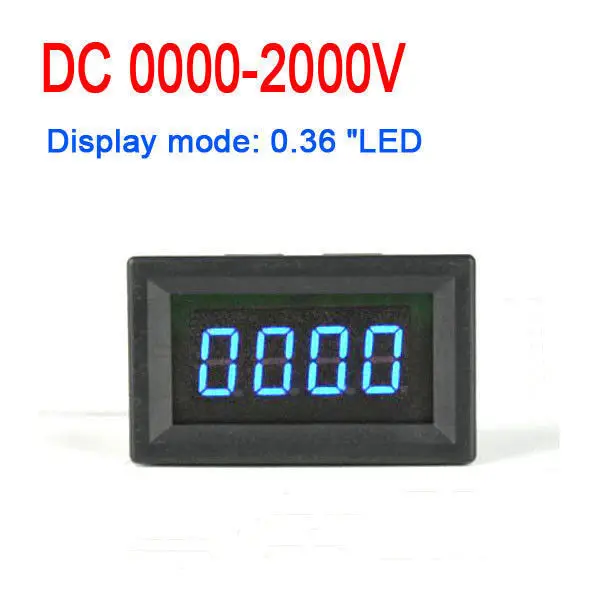 DC 2000V Вольтметр высокого напряжения цифровой светодиодный дисплей индикация