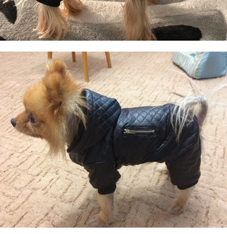 Водонепроницаемая одежда для маленьких питомцев, зимний комбинезон для собаки, куртка с капюшоном на четыре ноги, комбинезоны для собак, чихуахуа, Йоркского щенка