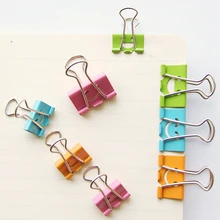 40 шт./лот мультфильм улыбающееся лицо весна документов связующего клип файл Организатор Бумага металлический держатель зажимы, ассорти Цвет