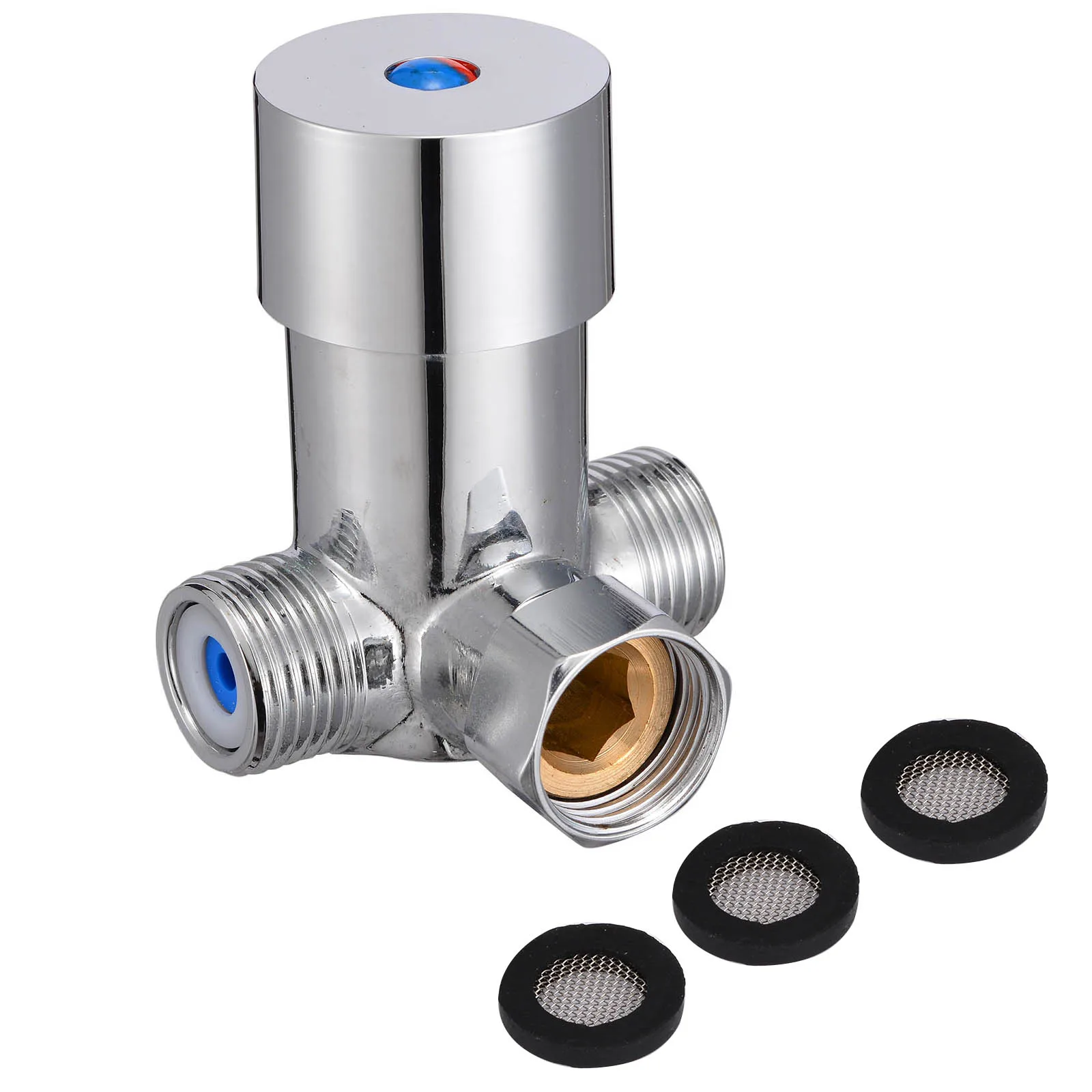 Hot Cold Water Mixing Valve Temperature Control Thermostatic Mixer Valve Sensor Tap For Bathroom Shower Faucet Hardware