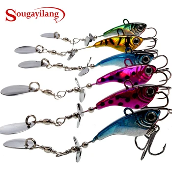 

Sougayilang 12Pc/Lot Fishing Lure with Hooks Fake Bait 9cm 12g Sharp Metal Hooks and Bait Fishing Spinner Spoon Lure