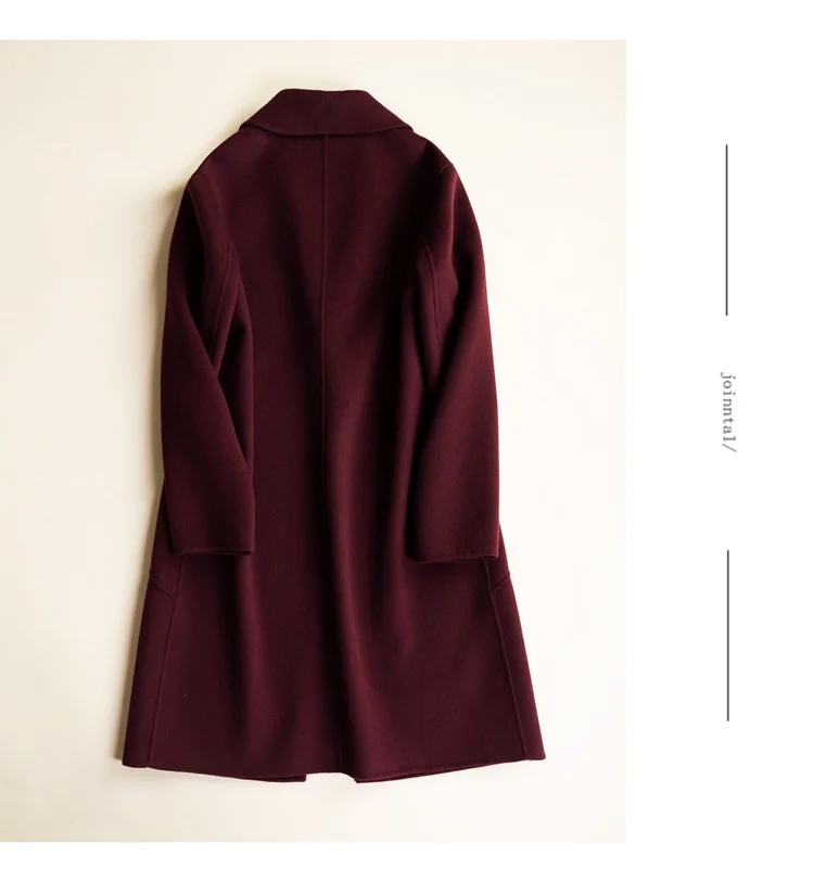 Jacket Womens Wool Coat Long Double Sides Sheep Wool Jackets Elegant Korean Ladies Winter Overcoat Belted Loose Coats CH593 (7)