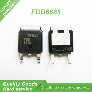 

Free shipping 10pcs/lot FDD6685 6685 TO-252 P-channel MOS transistor laptop chip new original