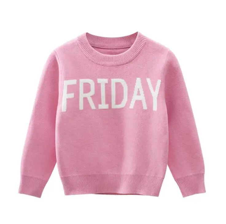 Children Sweater Cotton Twisted Knit sweater Kids Boys Sweaters Casual Baby Knitwear Sweater Autumn Winter Kids Pullover - Color: Pink