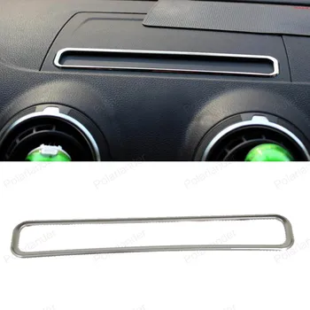 

Car styling Stainless Steel Navigation Screen protection decorative panel cover trim Frame for Audi A3 Hatchback Sedan