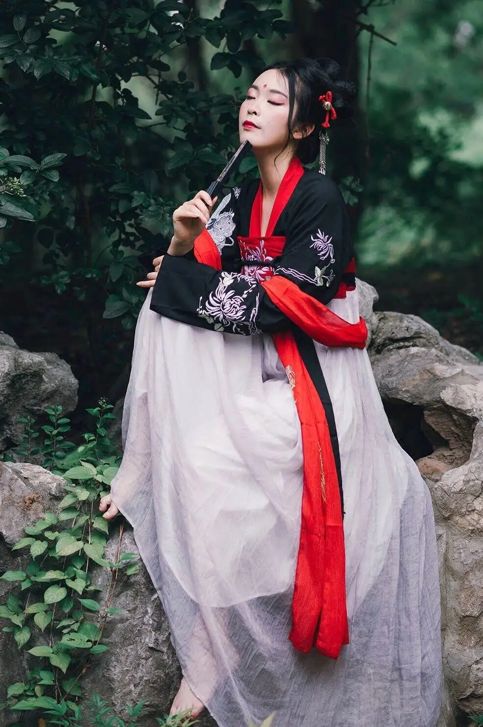 Hanfu Китайский национальный танец костюм для женщин традиционные певцы сценическая одежда косплей народное платье Восточный карнавальный наряд DC1853