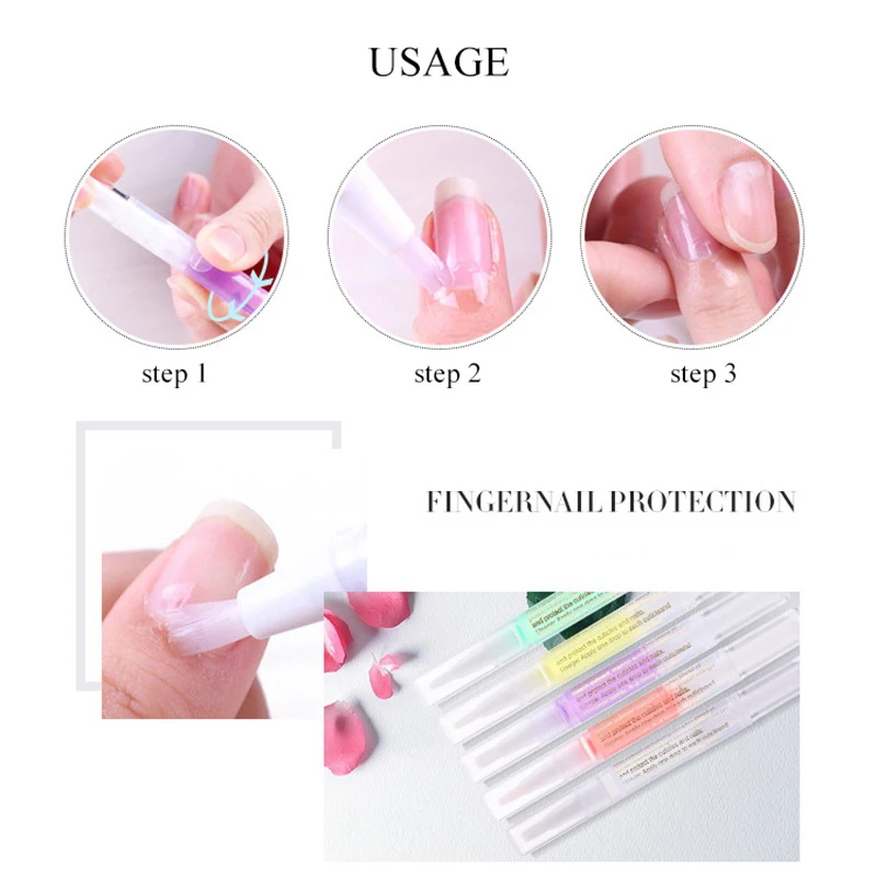15color Natural Oil Nail Pen Fruit Horny Oil Pen Revitalizer Softener Pen Nourishing Repair Nail Skin Care Products TSLM2