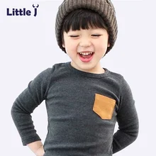Soft Solid Kids Boys T Shirt Candy Color Long Sleeve Baby Girls T-Shirts Cotton Children’s T-Shirt O-Neck Tee Tops Boy Clothes