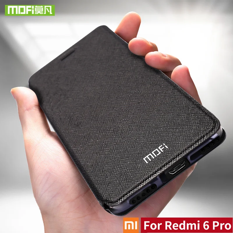 Чехол Mofi для Xiaomi Redmi 6 Pro чехол силиконовый флип-чехол оригинальный кожаный |