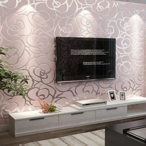 3D papel de parede für wohnzimmer Tapete Geprägt Beflockung ... 3D papel de parede für wohnzimmer Tapete Geprägt Beflockung ...