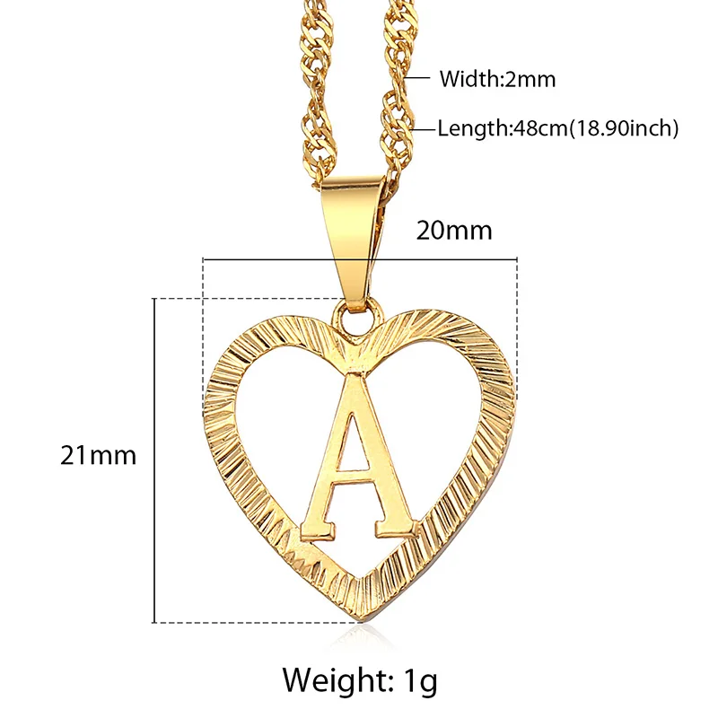 Trendsmax A Z Initial Letter Pendant 