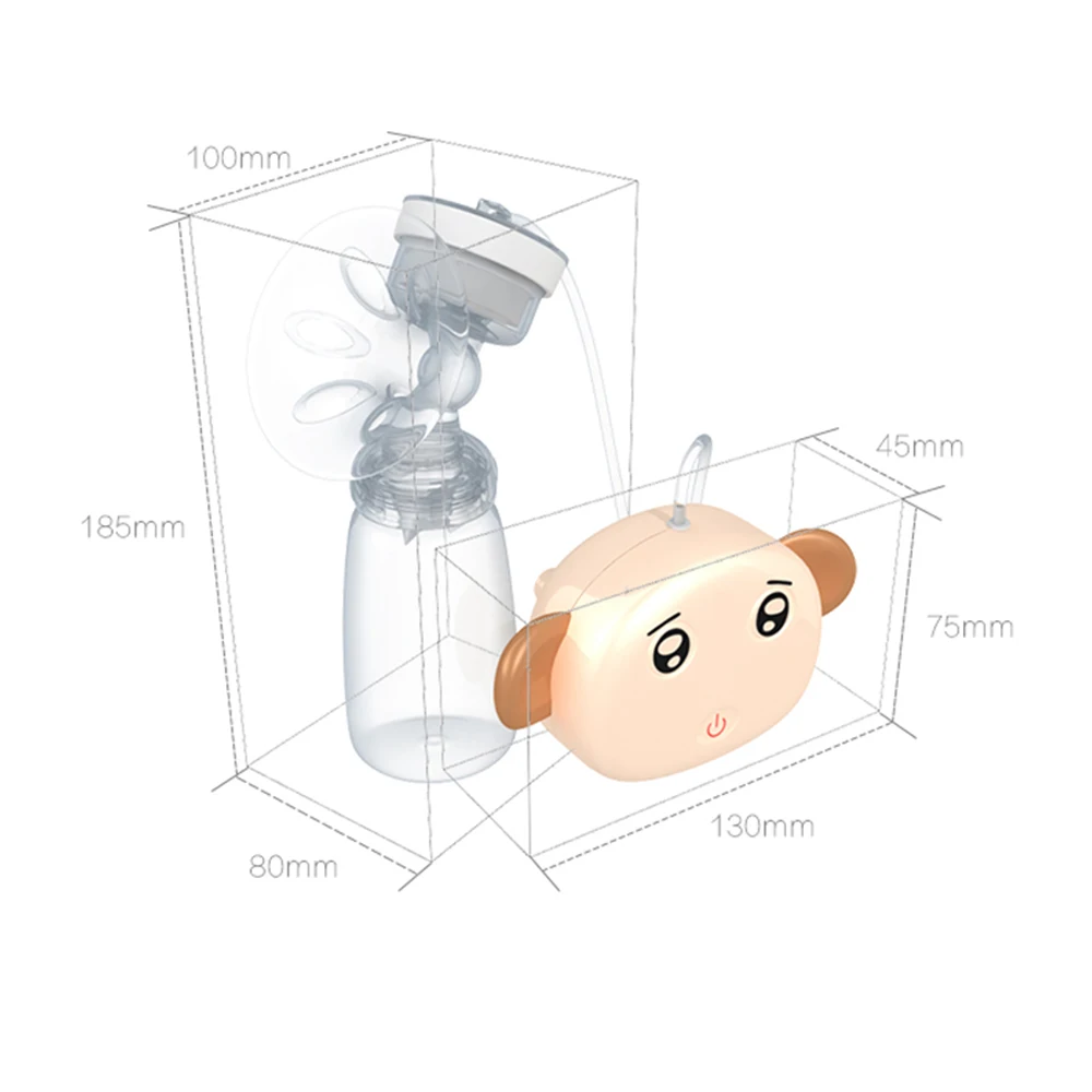 Susu Pompa 150 Ml Menyusui Baru Lucu Hewan Pompa Payudara Listrik